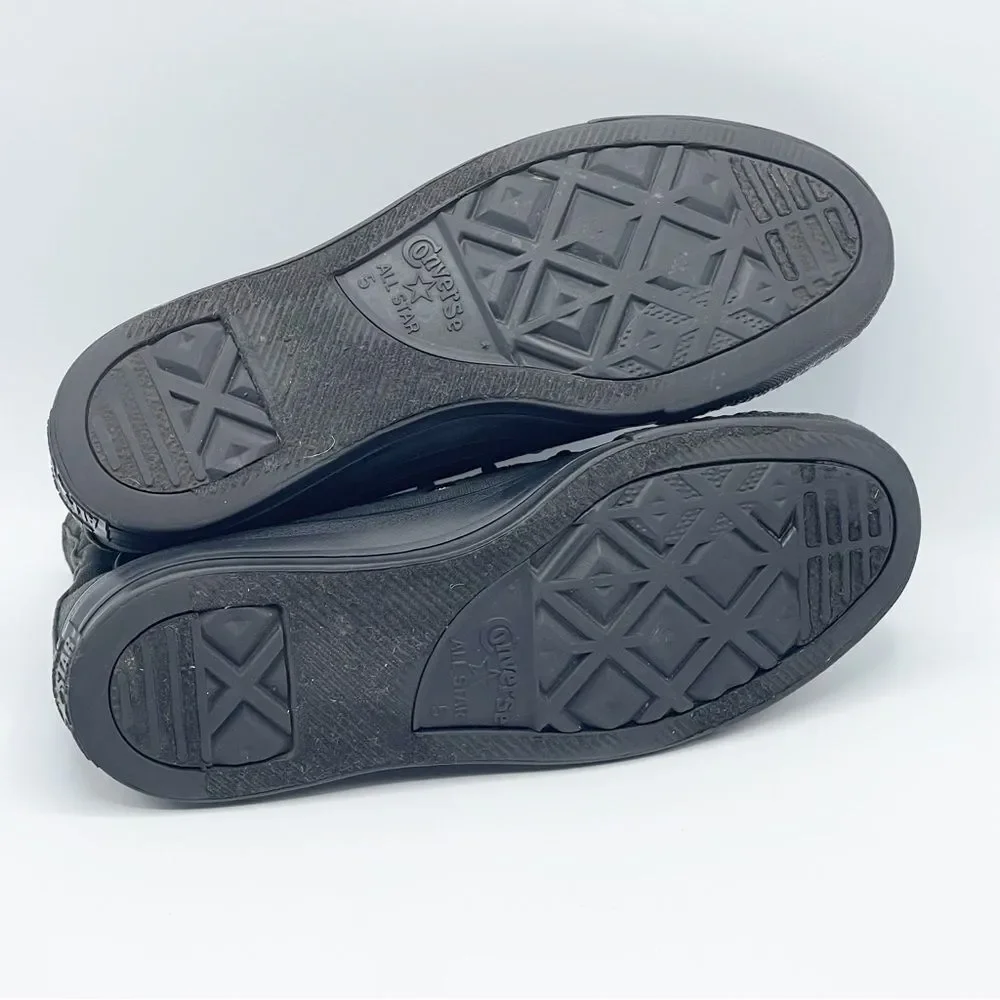 Converse All Star Chuck Taylor black on black high too sneakers - Kids 5